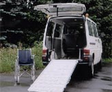 Autorampe mit Gasdruckfeder