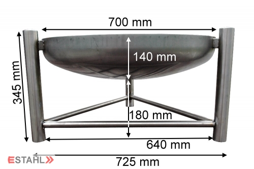 Edelstahl Feuerstelle von E-stahl