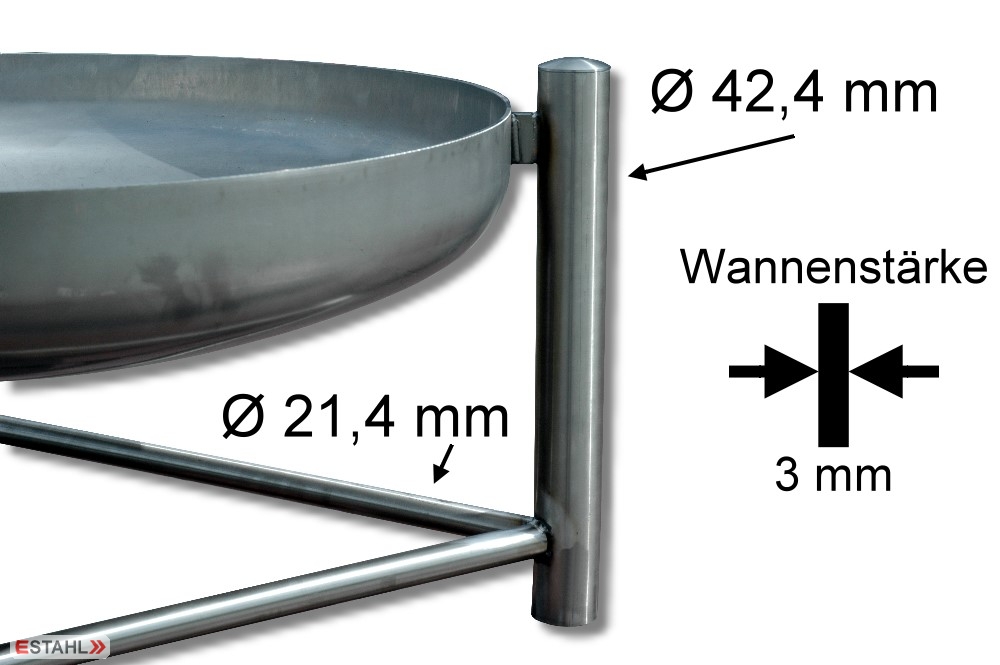 Edelstahl Feuerstelle von E-stahl