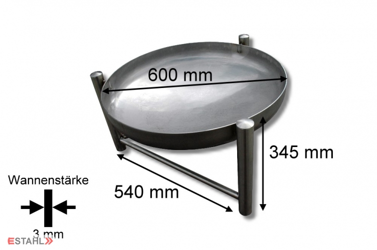 Edelstahl Feuerstelle von E-stahl