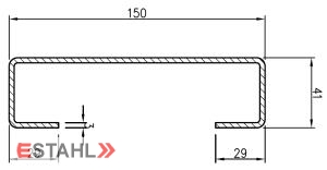 Schiebebeschlag für die rechte Seite