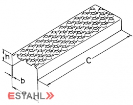 Sicherheitspaneel 6000 x 75 x 32 mm