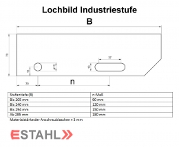 Gitterroststufe 900 x 270 mm 30/30