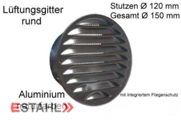 Lftungsgitter aus Aluminium  120 mm